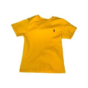 Polo Ralph Lauren Little Boys Short Sleeve Tee - chrome yellow dark blue logo